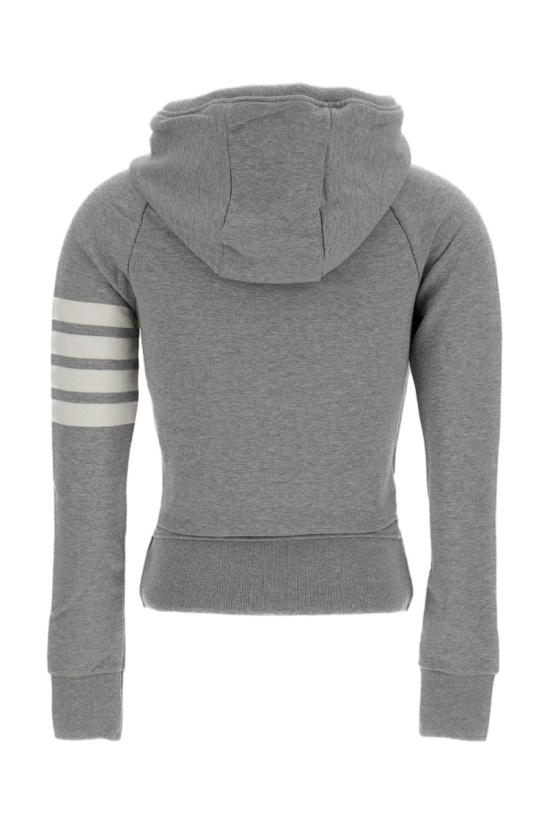  톰브라운 4바 루프백 저지 니트 엔지니어드 집업 후드 FJT001A00535055 Grey - THOM BROWNE