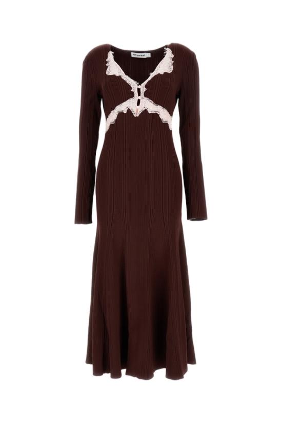 26SS 셀프 포트레이트 원피스 RS26176MBRBROWN