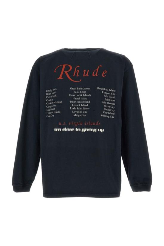 26SS 루드 긴팔 티셔츠 RHPS26TT140126009 Black - RHUDE