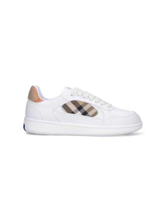 26FW 버버리 레더 체크 테라스 스니커즈 8108649A1464 White