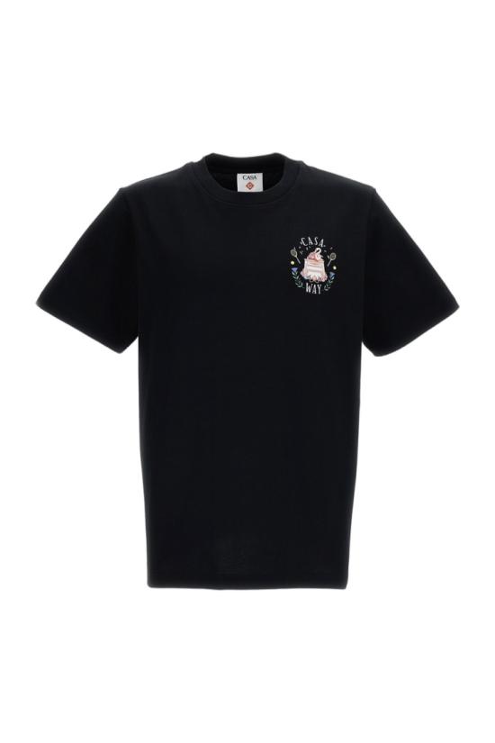 26FW 카사블랑카 반팔 티셔츠 PF26JTS00117BLACK