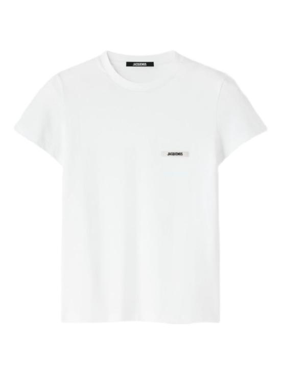 26FW 자크뮈스 그로그랭 로고 솟슬리브 티셔츠 TSW00550 AJ00029 100 White