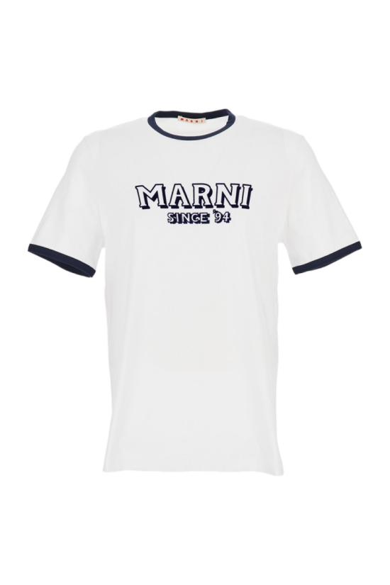 26SS 마르니 반팔 티셔츠 HUMU0198MPUSCY91LOW01 White