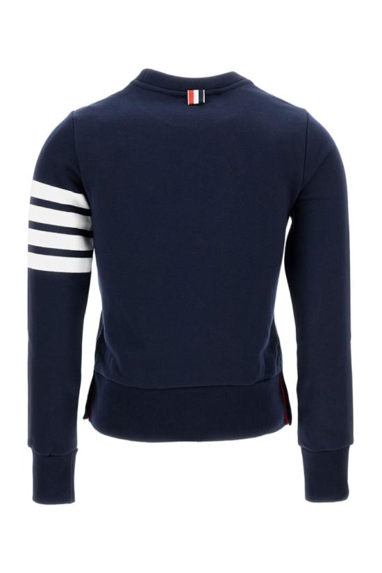  톰브라운 루프백 저지 니트 엔지니어드 4바 스트라이프 크루넥 풀오버 FJT002A00535415 Blue - THOM BROWNE