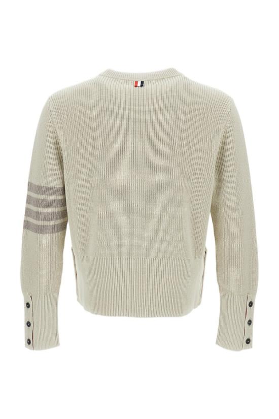 26SS 톰브라운 코튼 가디건 스티치 4바 풀오버 MKA580AY3065260 Neutrals - THOM BROWNE