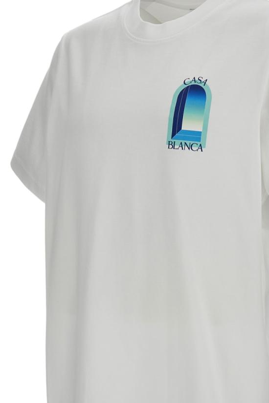 26FW 카사블랑카 반팔 티셔츠 PF26JTS00114WHITE - CASABLANCA