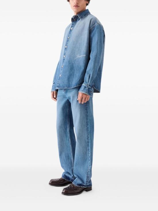 26FW 자크뮈스 시몽 드 님 데님 셔츠 SHM00545 AD00017 33C Blue - JACQUEMUS