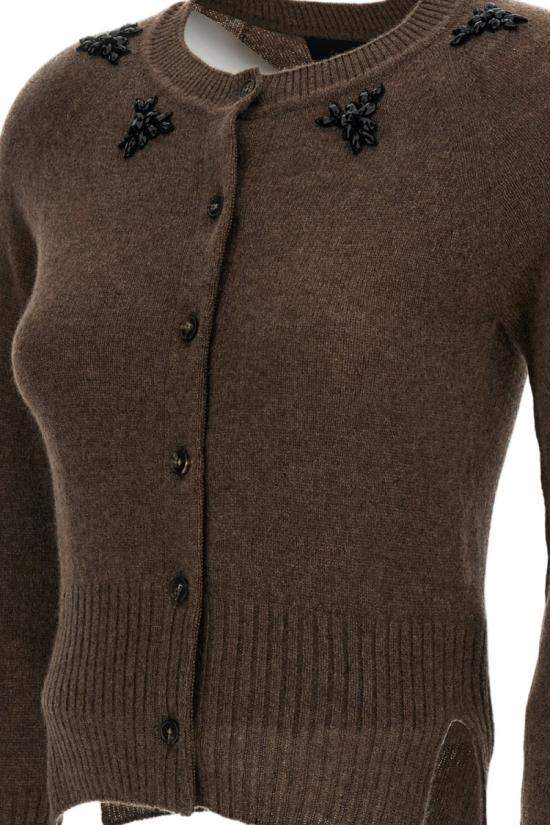 26FW 시몬로샤 니트웨어 COMK3B0667PEATJET Brown - SIMONE ROCHA