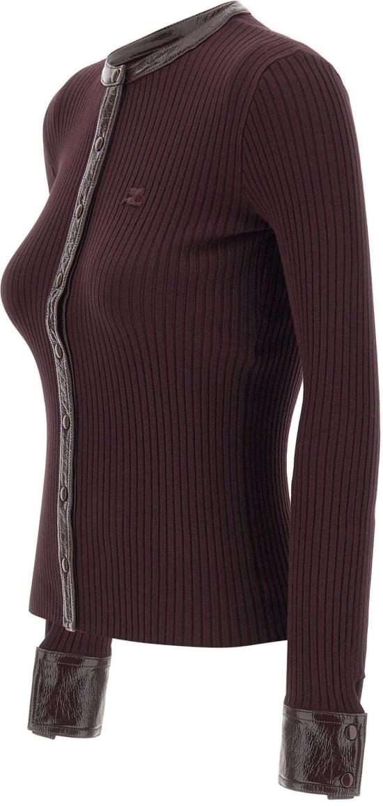 26FW 쿠레쥬 니트웨어 326MGI056FI0001BURGUNDY MAROON - COURREGES