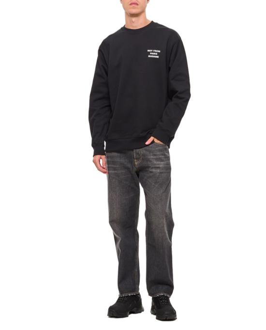  드롤드무슈 긴팔 티셔츠 PERMSW149CO127BL Black - DROLE DE MONSIEUR