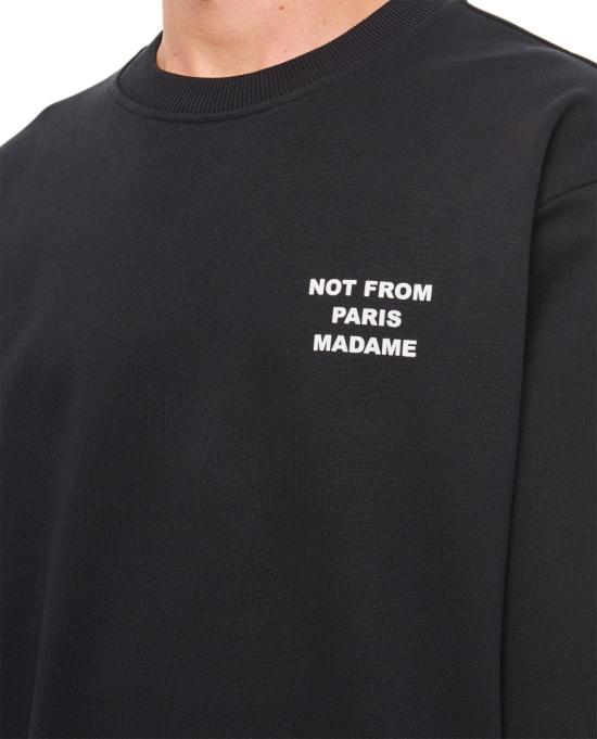  드롤드무슈 긴팔 티셔츠 PERMSW149CO127BL Black - DROLE DE MONSIEUR