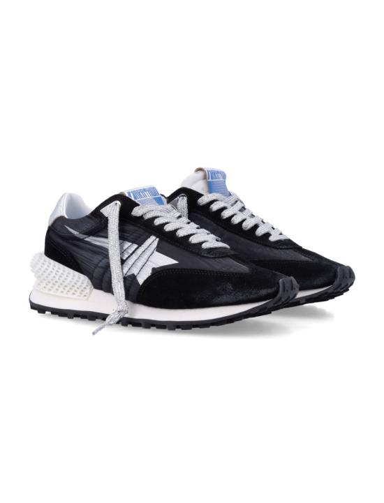 26FW 골든구스 립스탑 나일론 어퍼 & 실버 스타 마라톤 스니커즈 GMF00684F00567590179 Black - GOLDEN GOOSE