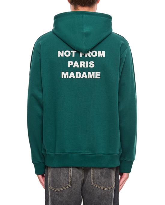  드롤드무슈 후드 티셔츠 PERMHO162CO127DGN Green - DROLE DE MONSIEUR