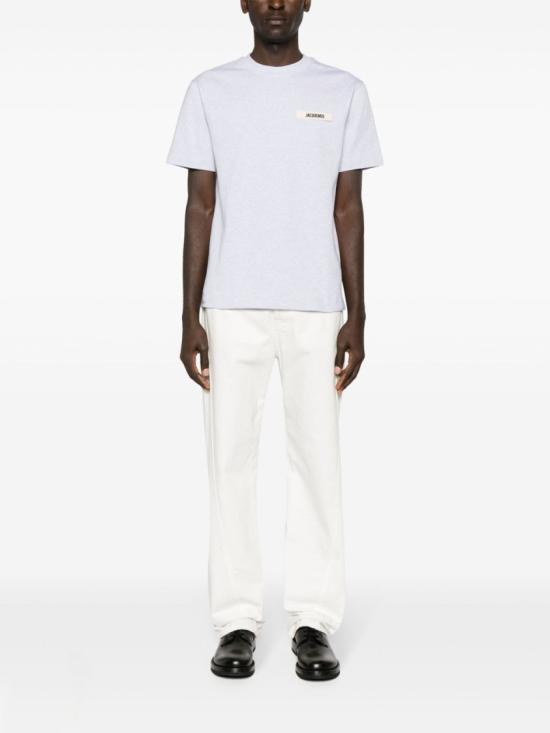 26FW 자크뮈스 그로그랭 로고 티셔츠 TSM00133 AJ00226 950 White - JACQUEMUS