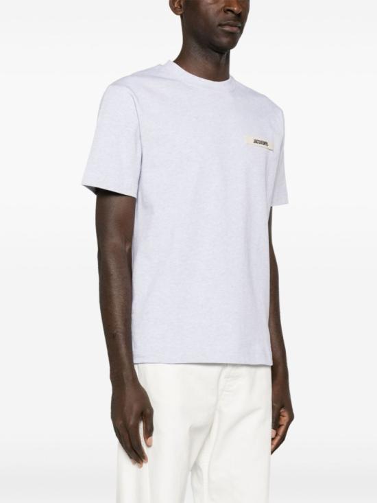 26FW 자크뮈스 그로그랭 로고 티셔츠 TSM00133 AJ00226 950 White - JACQUEMUS