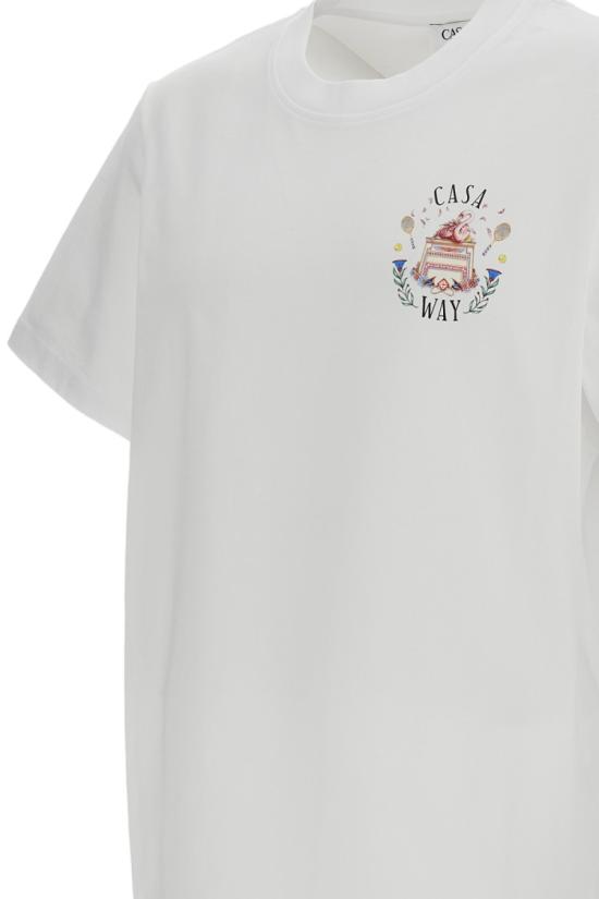 26FW 카사블랑카 반팔 티셔츠 PF26JTS00105WHITE - CASABLANCA
