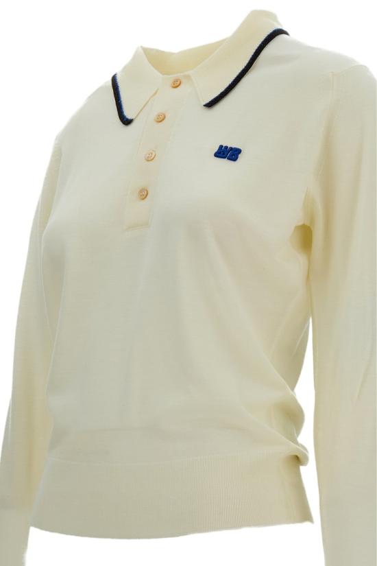 26SS 웨일즈보너 폴로 티셔츠 US26KNS4875WO04100 White - WALES BONNER