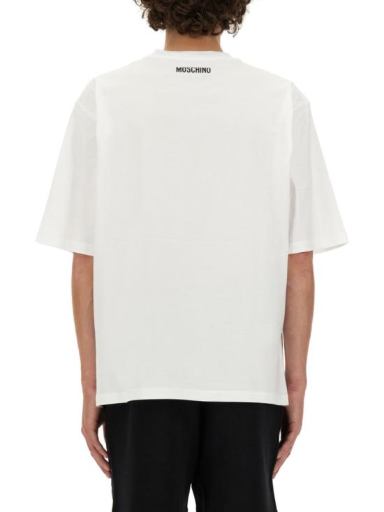  모스키노 반팔 티셔츠 07047041 1001 White - MOSCHINO