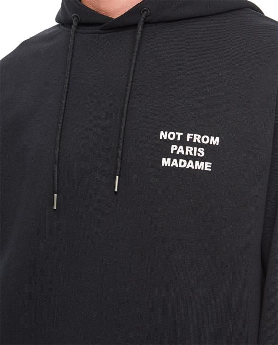  드롤드무슈 후드 티셔츠 PERMHO162CO127BL Black - DROLE DE MONSIEUR