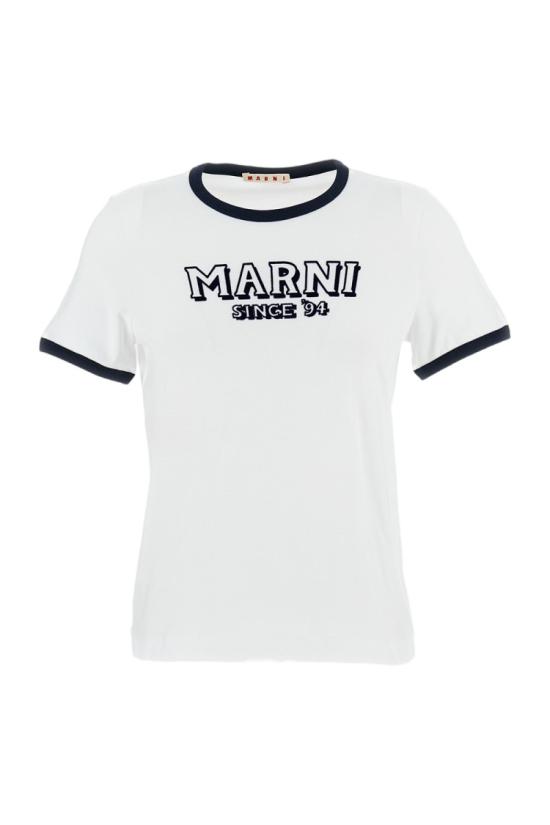 26SS 마르니 반팔 티셔츠 THJE0390P0USCY91LOW01 White