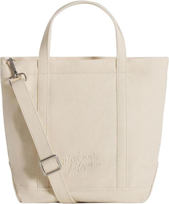 26SS 메종키츠네 폭스 헤드 스몰 토트백 LW05103WW01070432 BEIGE - MAISON KITSUNE