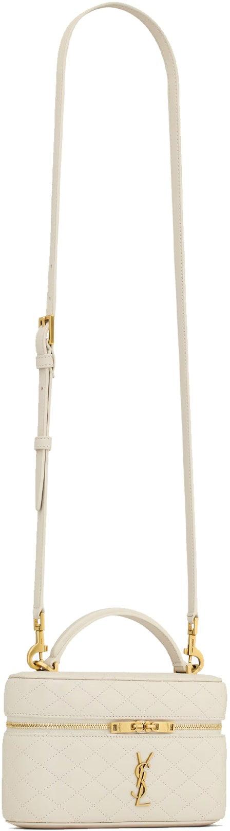 25FW 생로랑 램스킨 가비 베니티 백 7667311EL079207 WHITE - SAINT LAURENT