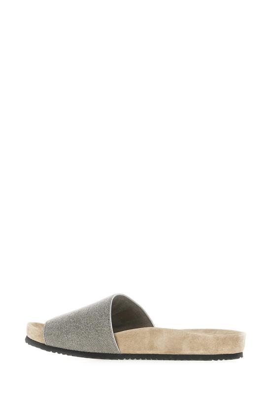 26SS 브루넬로 쿠치넬리 뮬/슬리퍼 MZMIG1390 C6351 LITIO ARGENTO RUTENIO - BRUNELLO CUCINELLI
