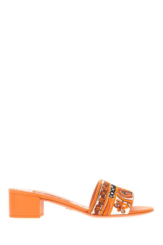 26FW 돌체앤가바나 뮬/슬리퍼 CR1748AV804 8W801 MULTICOLOR ORANGE