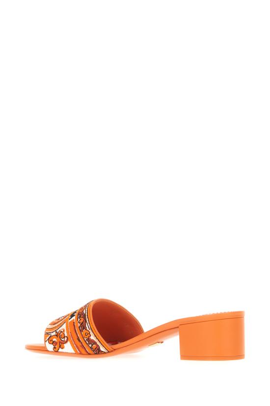 26FW 돌체앤가바나 뮬/슬리퍼 CR1748AV804 8W801 MULTICOLOR ORANGE - DOLCE & GABBANA