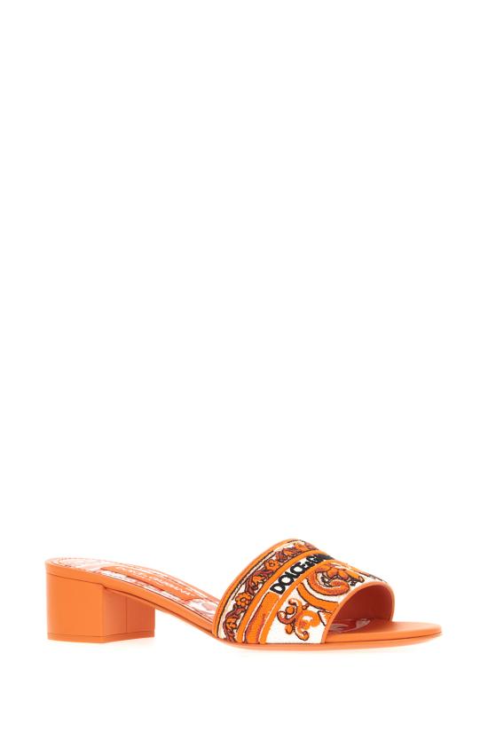 26FW 돌체앤가바나 뮬/슬리퍼 CR1748AV804 8W801 MULTICOLOR ORANGE - DOLCE & GABBANA