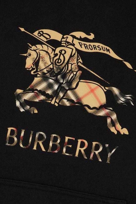 26SS 버버리 EKD 옴브레 코튼 후디 8119021 A1189 BLACK - BURBERRY