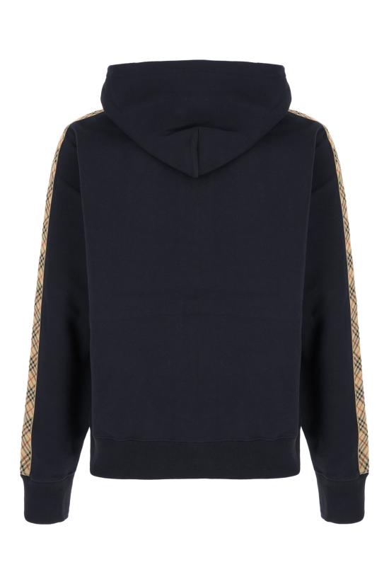 26SS 버버리 체크 트리밍 코튼 지퍼 후디 8118990 A1222 NAVY - BURBERRY