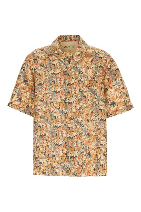26FW 발렌티노 가라바니 반팔 셔츠 9V3AA211BJ1 4H1 BEIGE MULTICOLOR FLOREALE