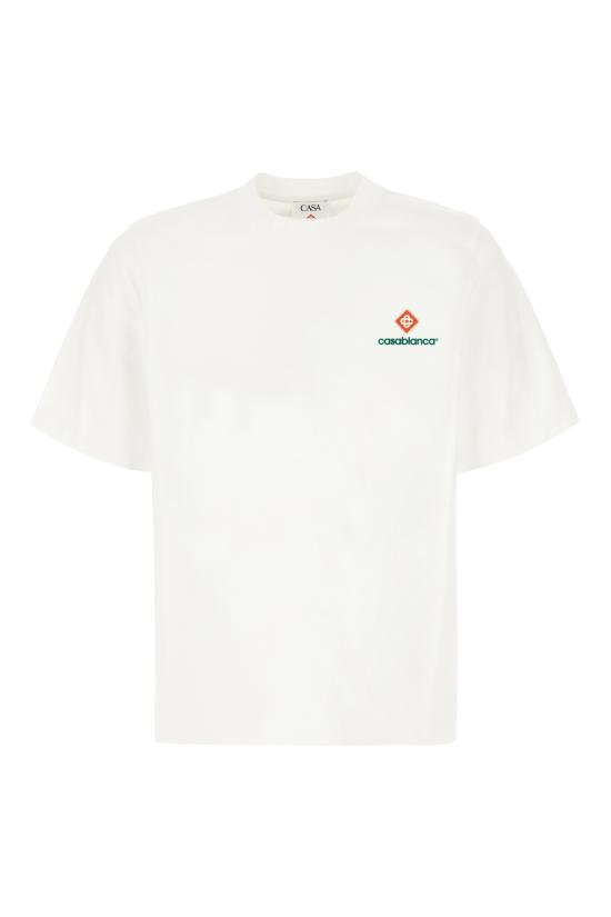 26FW 카사블랑카 반팔 티셔츠 MPF26JTS001 11 WHITE JERSEY