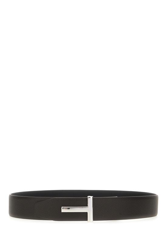 26FW 톰포드 그레인 레더 T 아이콘 벨트 40mm TB178LCL236S ENB BROWN BLACK