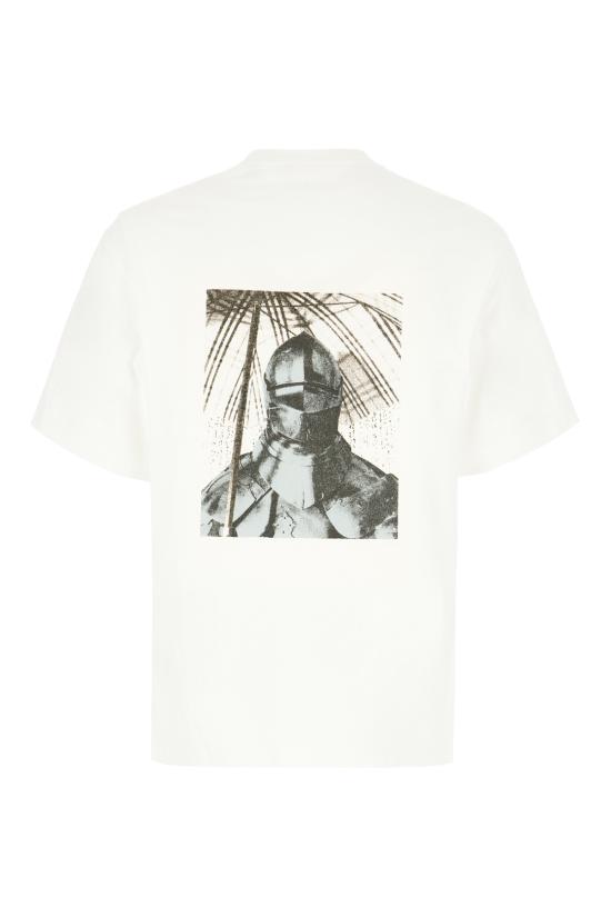 26SS 버버리 레인 오르 샤인 코튼 티셔 8119047 B7078 CHALK - BURBERRY
