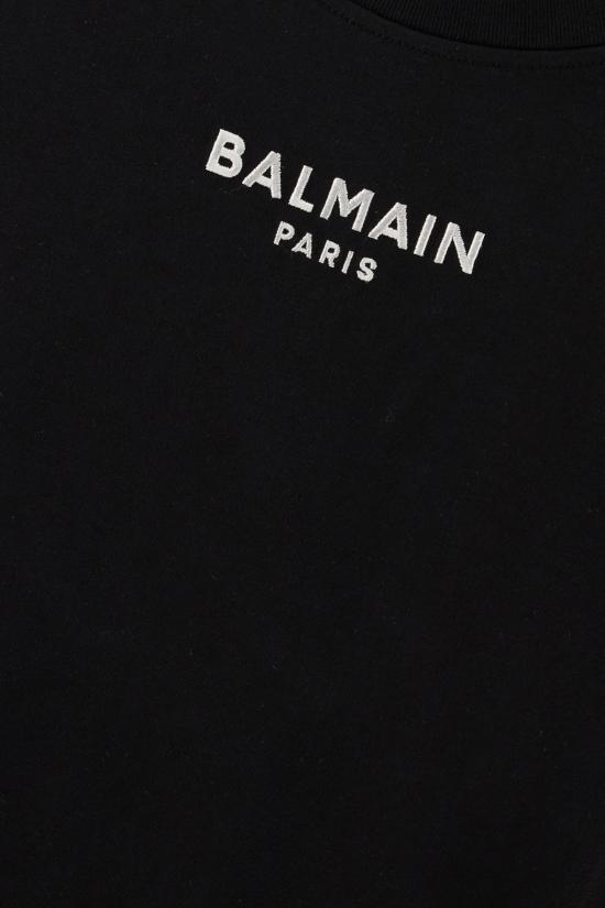 26FW 발망 반팔 티셔츠 HF1EF000BD10 EAB NOIR BLANC - BALMAIN
