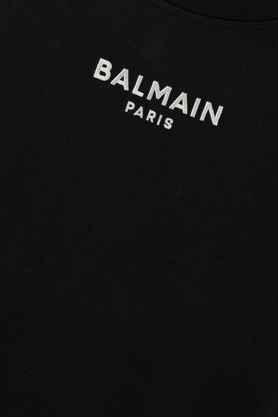 26FW 발망 반팔 티셔츠 HF1EE145BD10 EAB NOIR BLANC - BALMAIN