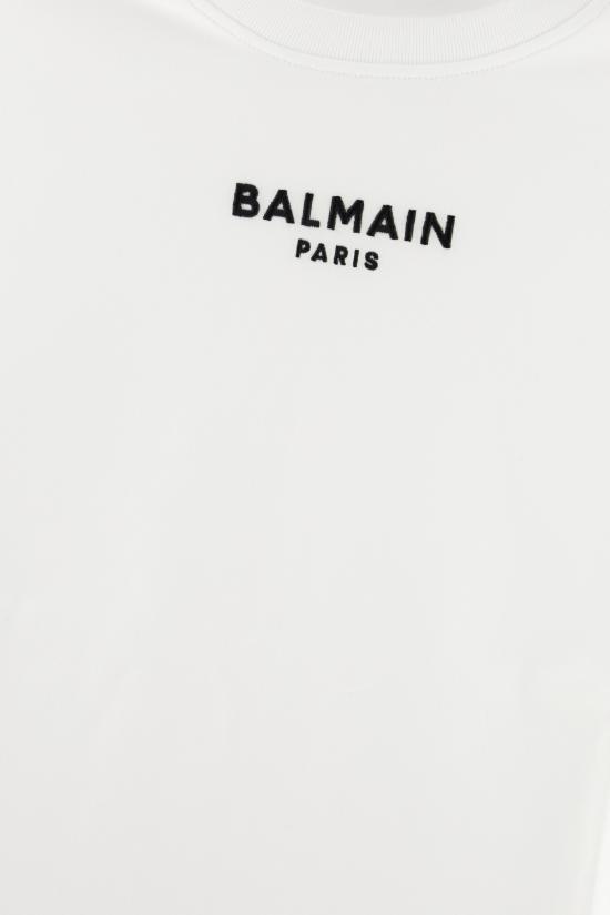 26FW 발망 반팔 티셔츠 HF1EE145BD10 GAB BLANC NOIR - BALMAIN