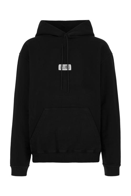 26FW MM6 메종마르지엘라 후드 티셔츠 SH0GU0048M25025 900 BLACK