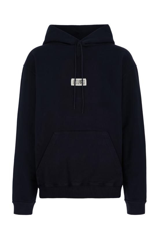 26FW MM6 메종마르지엘라 후드 티셔츠 SH0GU0048M25025 524 BLUE NAVY
