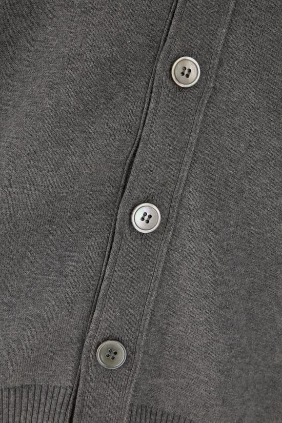 26FW 톰브라운 울 4바 브이넥 가디건 MKC160A00014 035 MED GREY - THOM BROWNE