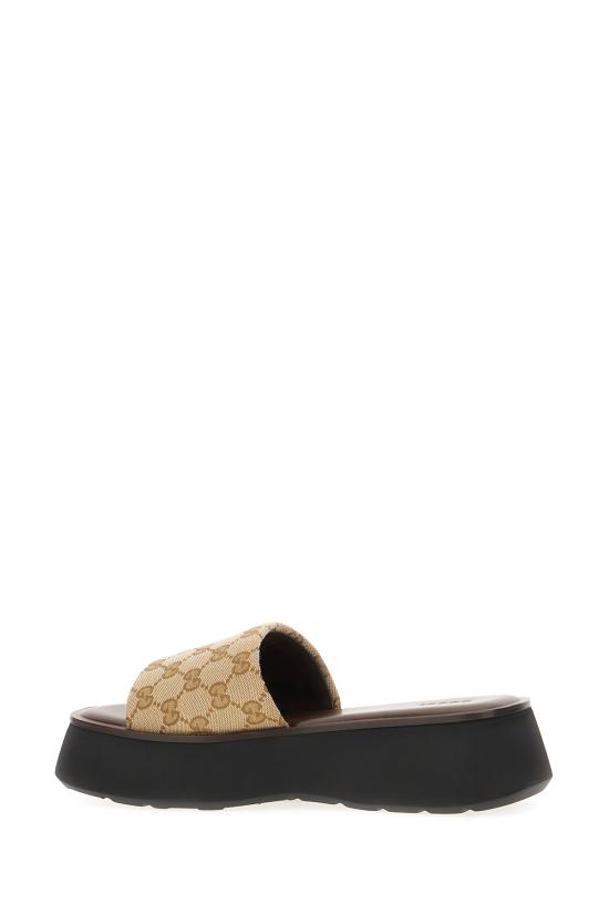 26FW 구찌 플랫폼 슬라이드 샌들 A0034RFAFUW 9611 EBONY - GUCCI