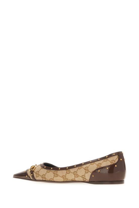 26FW 구찌 사보이 스터드 발레리나 슈즈 875050FAF7F 9649 EBONY - GUCCI