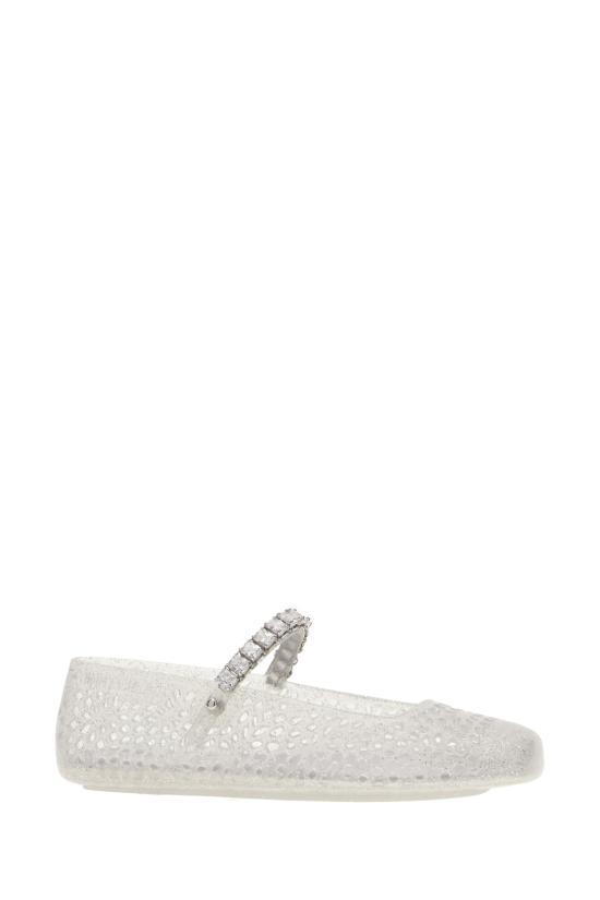26FW 지미추 플랫 슈즈 THEJELLYNTX SILVER MIX CLEAR SILVER MIX CRYSTAL - JIMMY CHOO