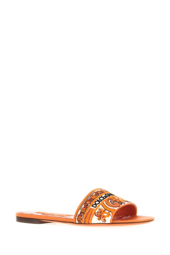 26FW 돌체앤가바나 뮬/슬리퍼 CQ0571AV804 8W801 MULTICOLOR ORANGE - DOLCE & GABBANA