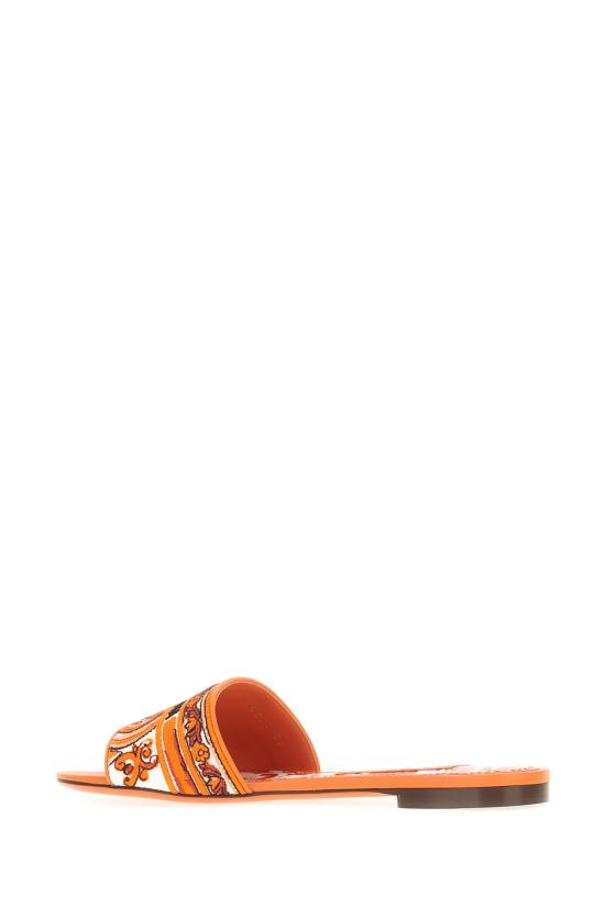 26FW 돌체앤가바나 뮬/슬리퍼 CQ0571AV804 8W801 MULTICOLOR ORANGE - DOLCE & GABBANA