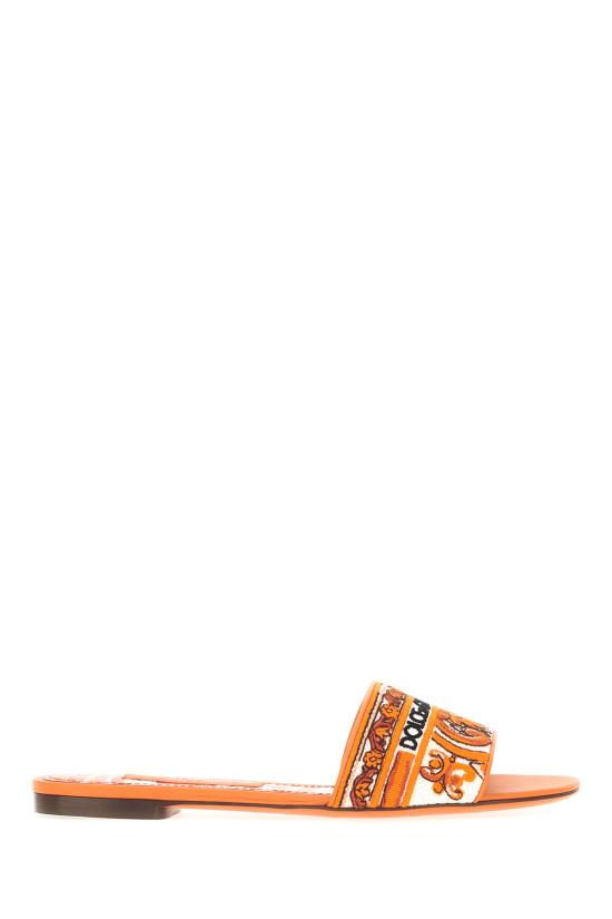 26FW 돌체앤가바나 뮬/슬리퍼 CQ0571AV804 8W801 MULTICOLOR ORANGE
