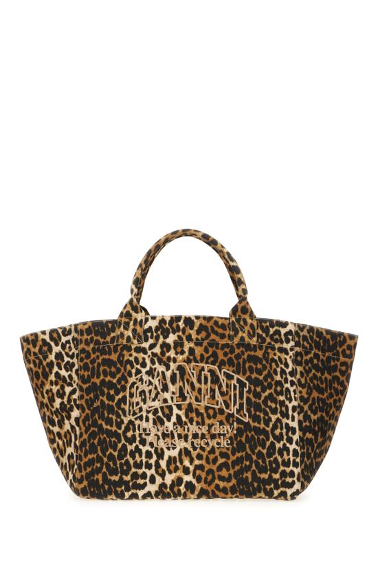 26FW 가니 레오파드 XXL 토트백 A71615903 943 LEOPARD