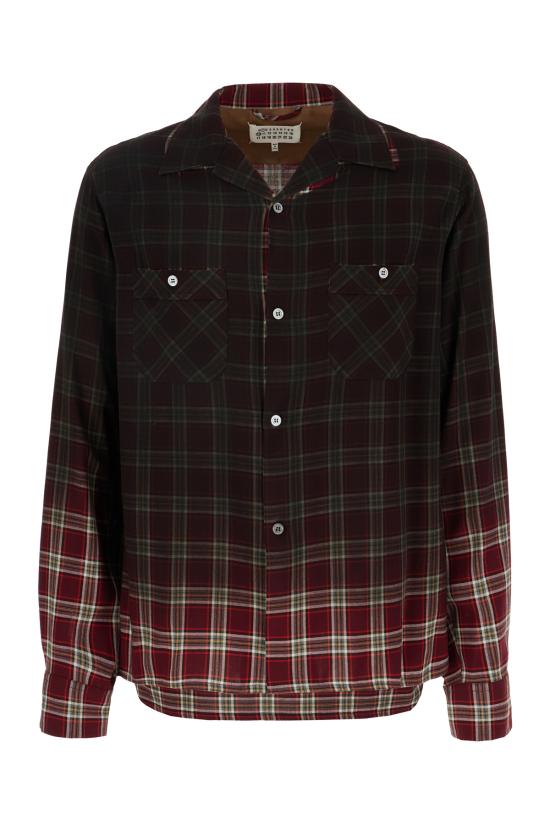 26SS 마르지엘라 긴팔 셔츠 S50DT0069M35692 001F BURGUNDY CHECK